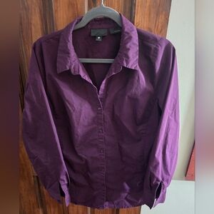 Worthington Long sleeve Top, 16 Stretch, Purple